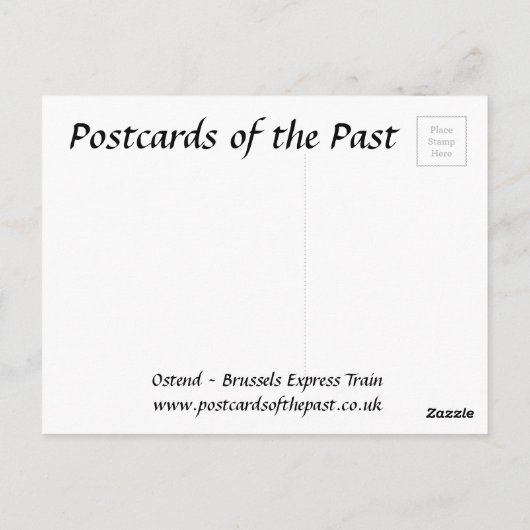 Carte Postale Old Postcard - Ostende - Train d'Express de Bruxel (Dos)