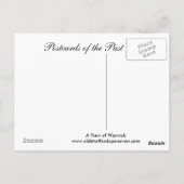 Carte Postale Old Postcard, une vue de Warwick (Dos)