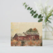 Carte postale Old Red Barn Landcape (Debout devant)