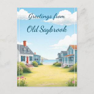 Carte Postale Old Saybrook, Connecticut – Maisons Historiques Cô