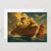 Carte Postale Old Sea Dogs: a sailor and his trusty canine (Devant / Derrière)