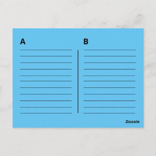 Carte Postale Old Skool Blue Cassette Mix Tape Playlist (Dos)