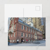 Carte Postale Old State House à Boston Massachusetts (Devant / Derrière)