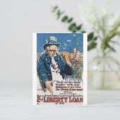 Carte Postale Old "Uncle Sam" U.S. War Poster circa 1917 (Debout devant)