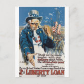 Carte Postale Old "Uncle Sam" U.S. War Poster circa 1917 (Devant)