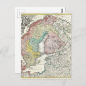 Carte Postale Old World Map of Northern Europe (Devant / Derrière)