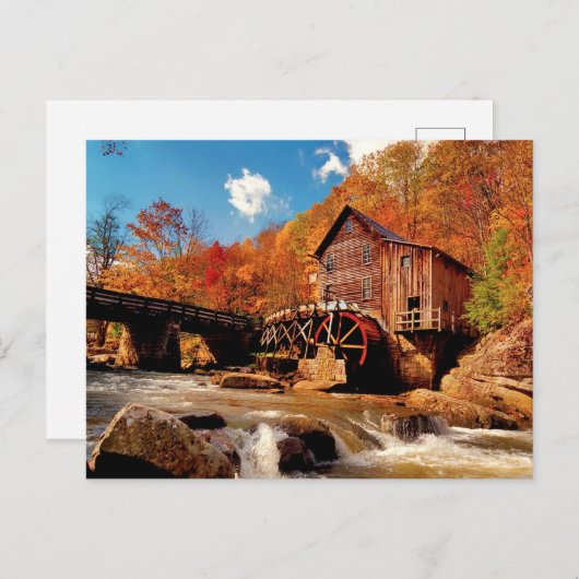 Carte Postale Olde Mill à l'automne (Devant / Derrière)