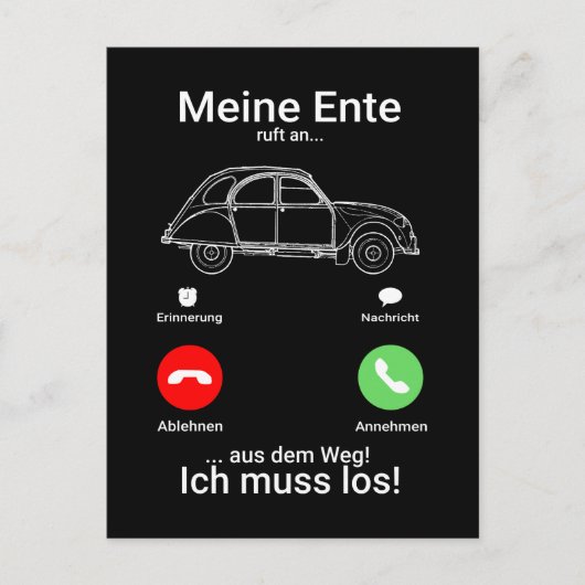 Carte Postale Oldtimer 2cv (Devant)