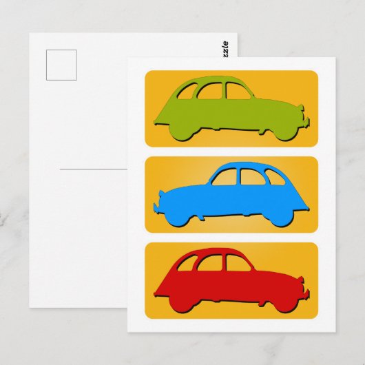 Carte Postale Oldtimer 2cv Ente Ampel (Devant / Derrière)