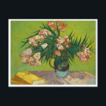 Carte Postale Oleanders, Vincent van Gogh<br><div class="desc">Pour Van Gogh, les lauriers roses étaient des fleurs joyeuses, vivifiantes, qui fleurissaient de façon inépuisable et produisaient toujours de nouvelles pousses fortes. Dans ce tableau d'août 1888, les fleurs remplissent une cruche de majolica que l'artiste utilisait pour d'autres natures mortes fabriquées à Arles. Customisez-le avec vos propres détails. Pour...</div>