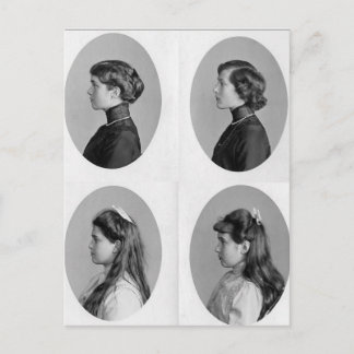 Carte Postale Olga, Tatiana, Marie, Anastasia Romanov de Russie