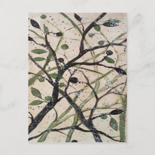 Carte Postale Olive Branch Art Abstrait