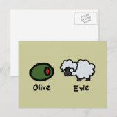 Carte Postale Olive Ewe (Devant / Derrière)