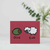 Carte Postale Olive Ewe (Je T'Aime) (Debout devant)