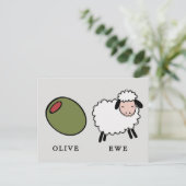 Carte Postale Olive Ewe Love Puns (Debout devant)