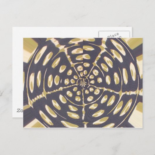 Carte Postale Olive Green Polka Point Radial Motif Art Imprimer (Devant / Derrière)