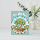 Carte Postale Olive tree Symbole de paix dans la Palestine libre (Debout devant)