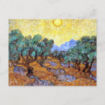 Carte Postale Olive Trees in the Sun Van Gogh<br><div class="desc">Magnifique peinture de Vincent Van Gogh représentant des oliviers au soleil.</div>