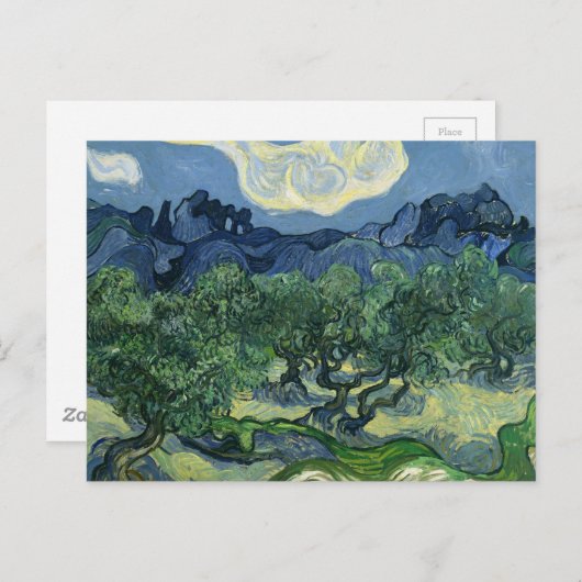 Carte Postale Olive Trees par Van Gogh (Devant / Derrière)