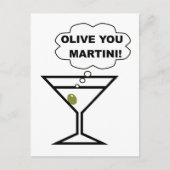 Carte Postale Olive You Martini (Devant)