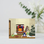 Carte Postale Oliver décore pour Noël (Debout devant)