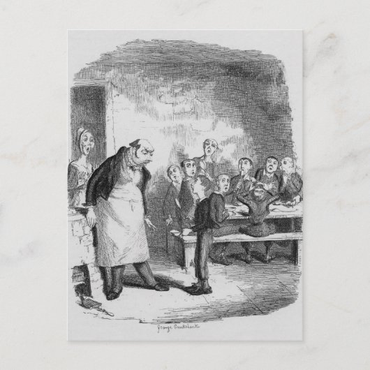 Carte Postale Oliver en demande plus (Devant)