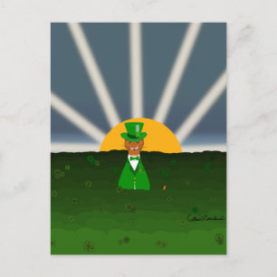 Carte Postale Oliver La Otter et le champ de Shamrocks lancent l