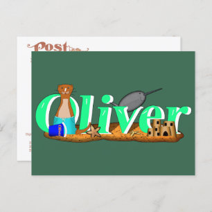 Carte Postale Oliver The Otter's à la plage