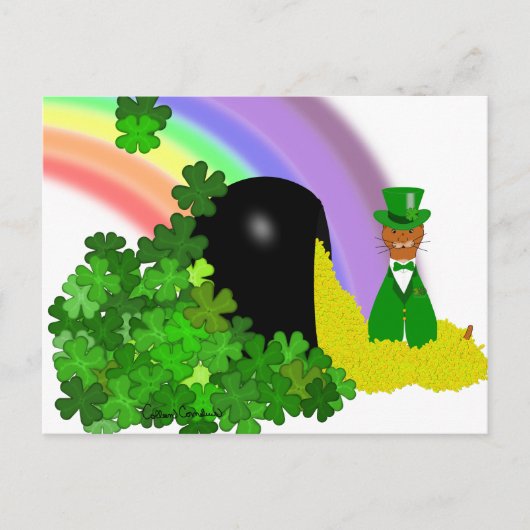 Carte Postale « Oliver Trouve Un Pot D'or - Saint Patrick » (Devant)