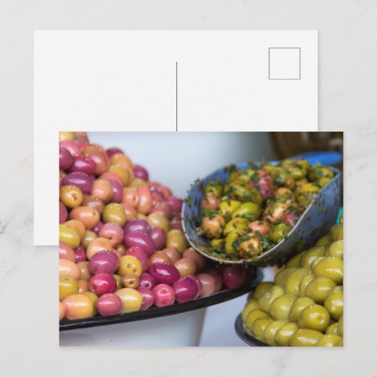 Carte Postale Olives de marché (Devant / Derrière)