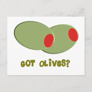 Carte Postale Olives Design Cadeaux "Avez-vous des olives ?"