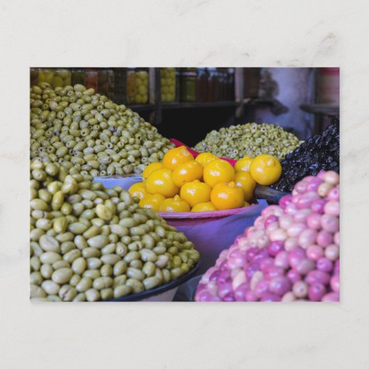Carte Postale Olives et citron au marché (Devant)