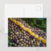 Carte Postale Olives exposées au marché (Devant / Derrière)