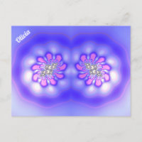 OLIVIA ~ Conception Fractale 3D ~ Rose Bleu Mauve