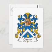 Carte Postale Olivier Family Crest (Devant / Derrière)