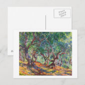 Carte Postale Oliviers à Bordighera, 1884 Claude Monet (Devant / Derrière)