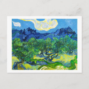 Carte Postale Oliviers aux Alpilles en Arrière - plan