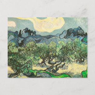 Carte Postale Oliviers, Paysage de montagne Van Gogh Art