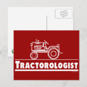 Carte Postale Ologiste de tracteur RED (Devant / Derrière)
