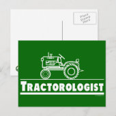 Carte Postale Ologiste de tracteur vert (Devant / Derrière)