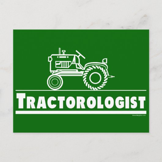 Carte Postale Ologiste de tracteur vert (Devant)