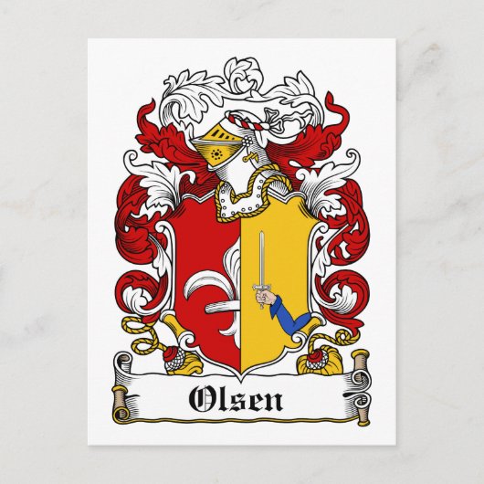 Carte Postale Olsen Family Crest (Devant)
