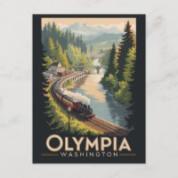 Olympia illustration de voyage art vintage Washing