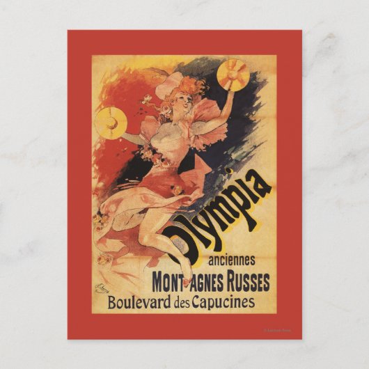 Carte Postale Olympia Nightclub Girl Crashing Cymbals (Devant)