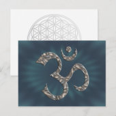 CARTE POSTALE OM / AUM - ARGENT (Devant / Derrière)