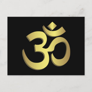 Carte Postale Om ( Aum ) Namaste yoga symbole