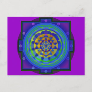 Carte Postale Om (AUM) Yantra mandala