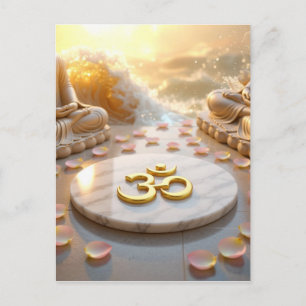 CARTE POSTALE OM - AUM - ZEN BOUDDHISME