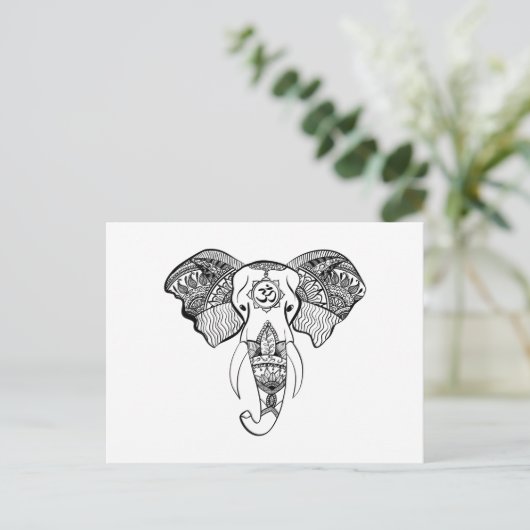 Carte Postale Om éléphant (Debout devant)