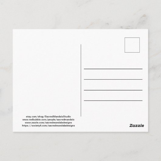 Carte Postale Om éléphant (Dos)